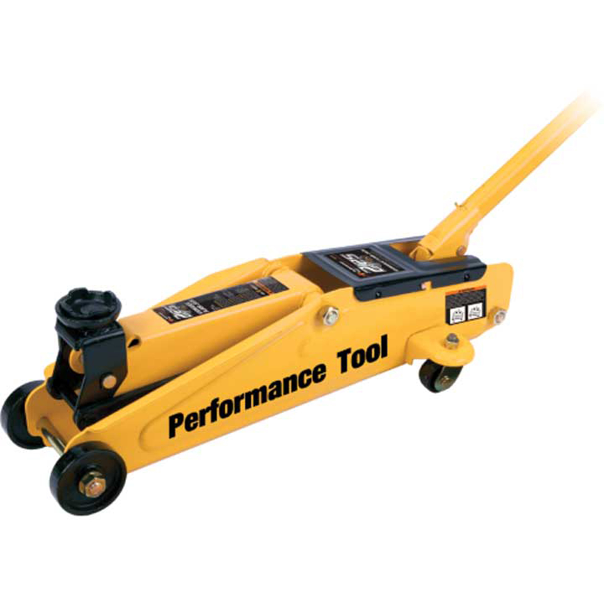Performance Tool Trolley Jack — 2.25 Ton, Heavy-Duty Steel Frame, Powder-Coated, 5-3/8in. to 15-1/4in. Lift Range, 4500-Lb. Capacity, Model# PRTW1611